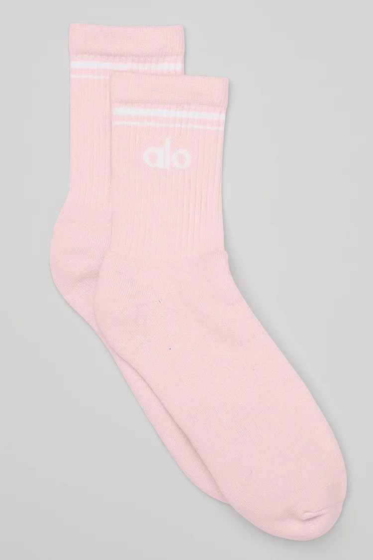 Unisex Half-Crew Throwback Sock - Cinnamon Brown/White | Alo Yoga (US)