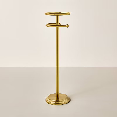 26" Brass Toilet Paper Stand Brushed Finish - Hearth & Hand™ with Magnolia | Target