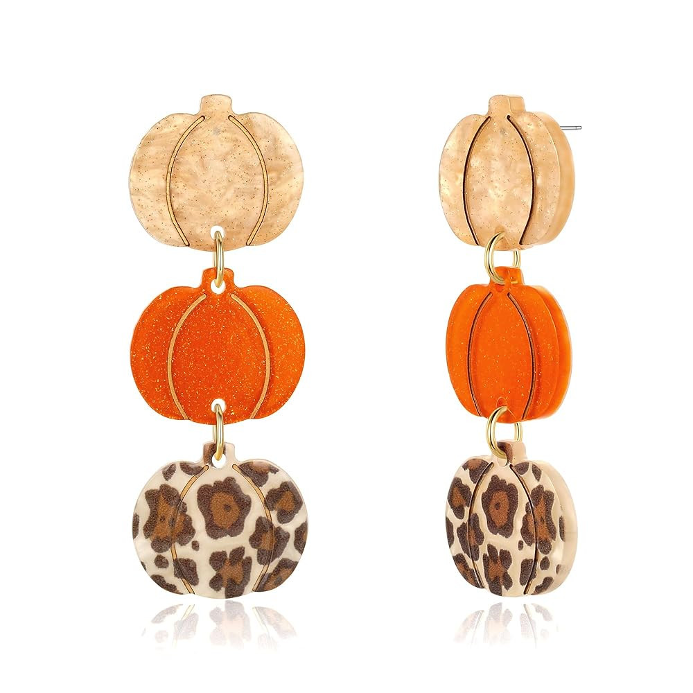 Halloween Earrings for Women Cute Pumpkin Dangle Earrings Candy Corn Earrings Fun Spider Web Witc... | Amazon (US)