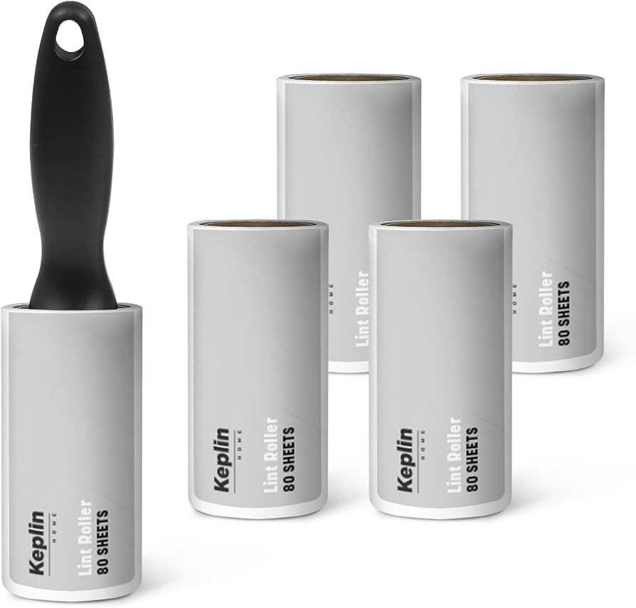 KEPLIN Lint Roller, Pet Hair Remover, 5 Sticky Refill Heads, 300 Sheets | Amazon (UK)