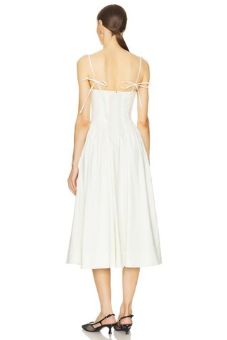 Sarita Midi Dress in Coconut Milk | Revolve Clothing (Global)