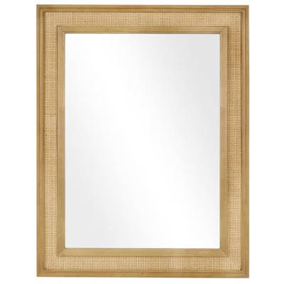 WallBeyond 27"x34" Rattan Mirror Light Brown | Target