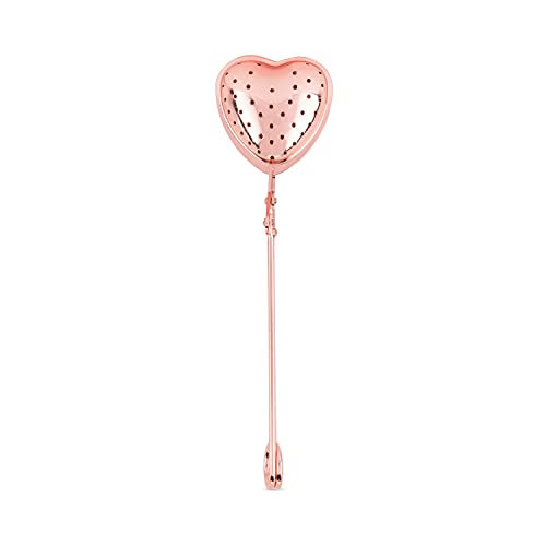 Pinky Up Heart Shaped Tea Ball, Reusable Loose Leaf Tea Infuser, Brew Tea with Ease, Stainless Steel, Rose Gold | Amazon (US)