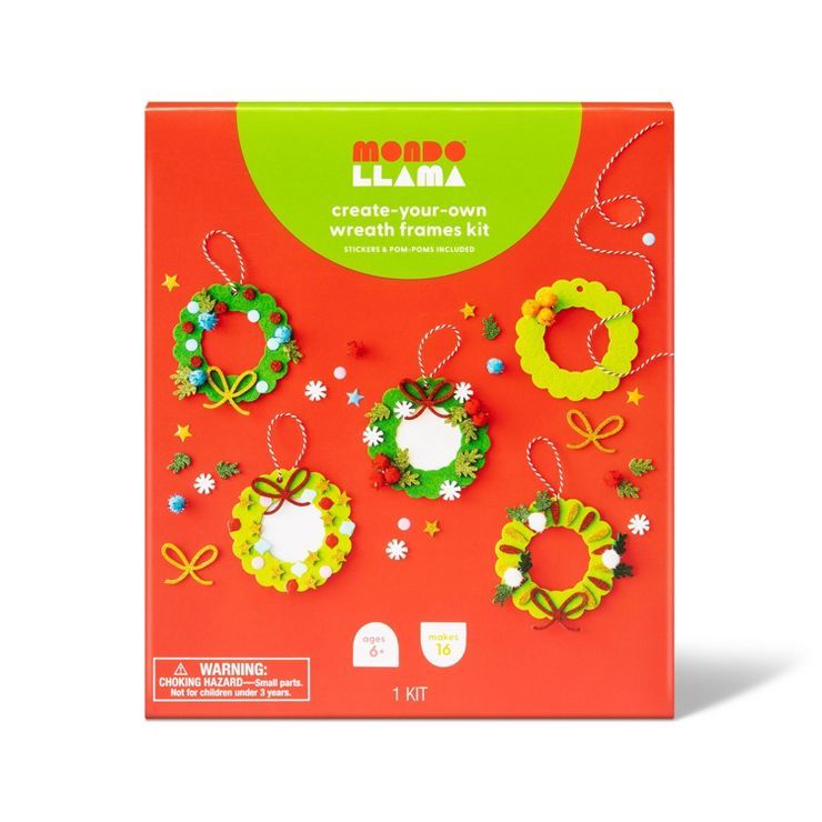 Create-your-own Holiday Wreath Frames Kit - Mondo Llama&#8482; | Target
