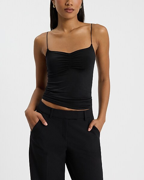 Body Contour Compression Ruched Cami | Express