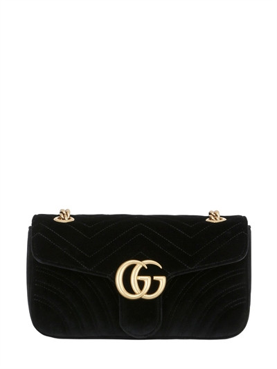 SMALL GG MARMONT 2.0 VELVET SHOULDER BAG | Luisaviaroma