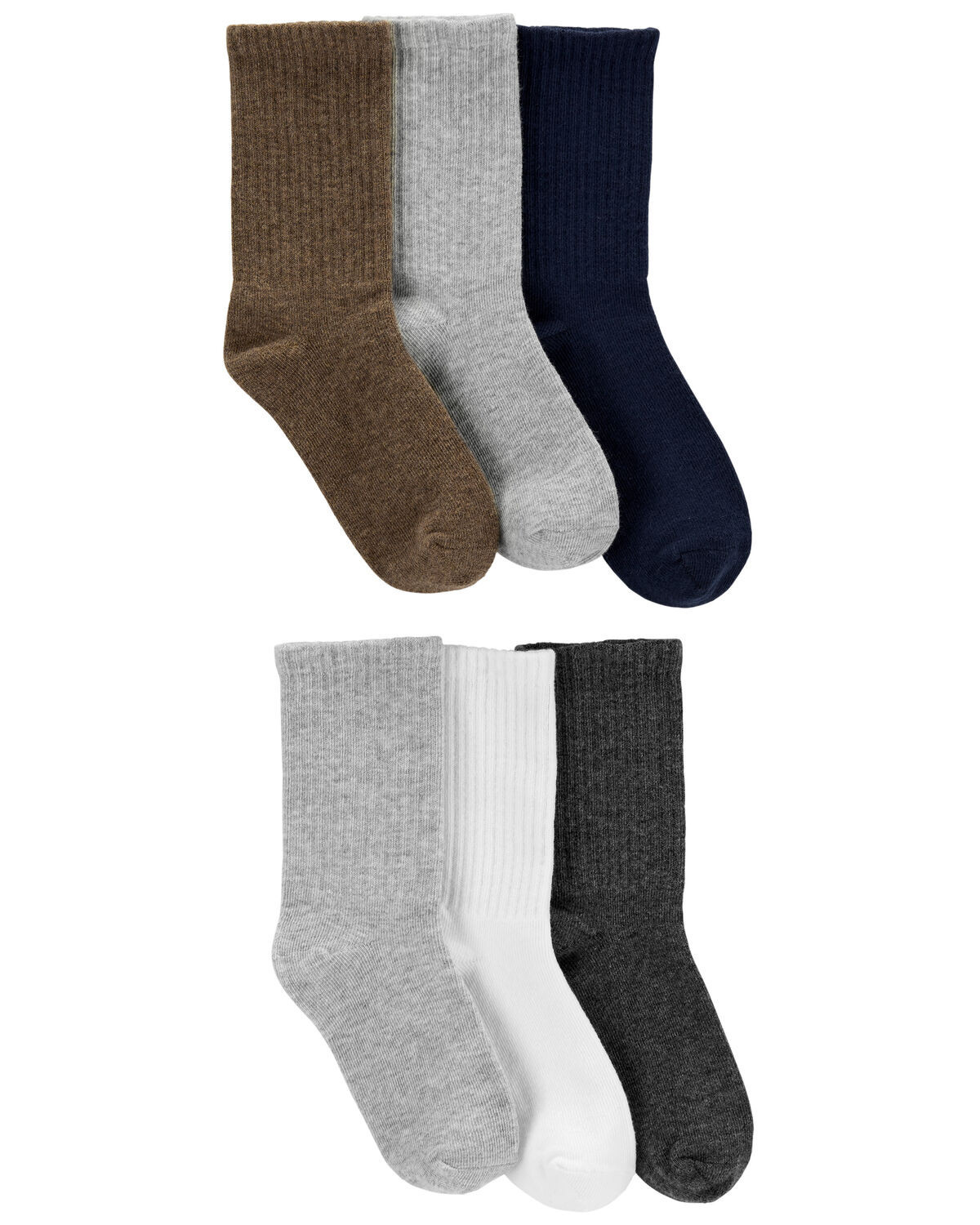 Multi Kid 6-Pack Crew Socks | carters.com | Carter's