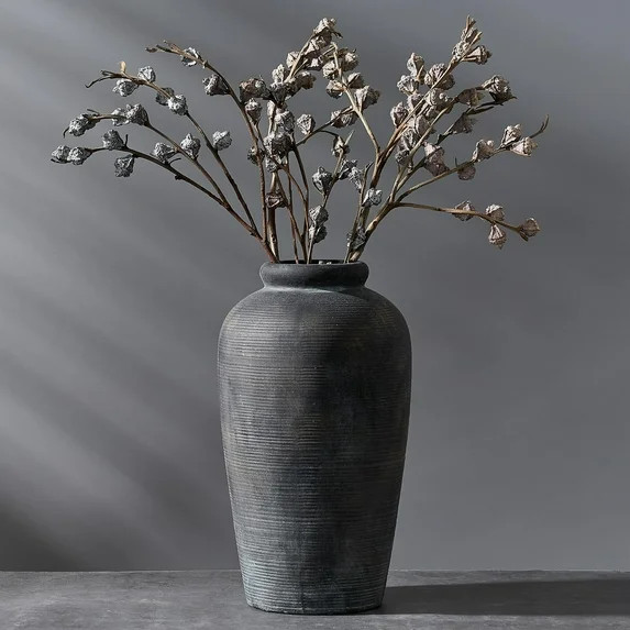 Ceramic Flower Vase, Tall Vase for Centerpieces, Large Decorative Terracotta Vases, Farmhouse Rus... | Walmart (US)