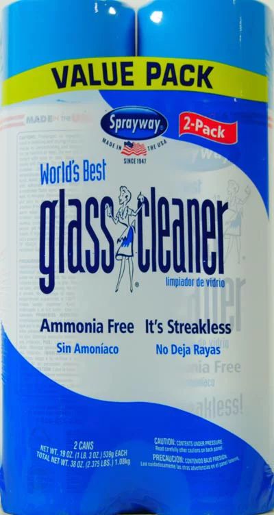 Sprayway World's Best Glass Cleaner, Value Pack, 2x19 OZ | Walmart (US)