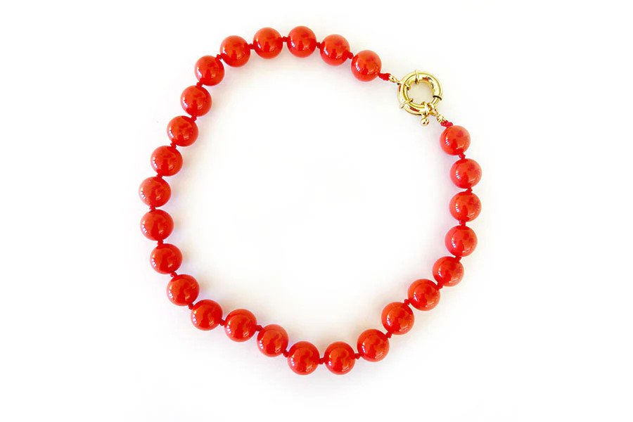 Orange Statement Bead Necklace | Lauren Amble Designs