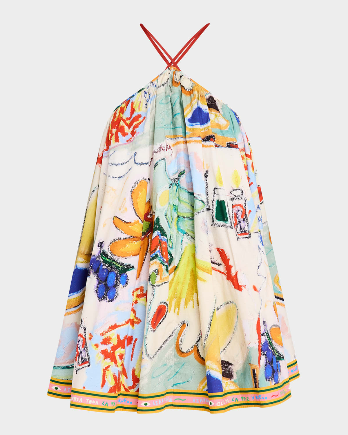 La Charrasca Halter Mini Dress | Neiman Marcus