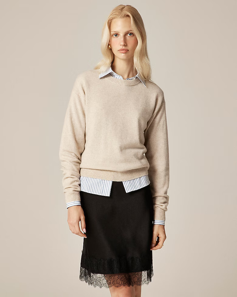 Perfect cashmere crewneck sweater | J. Crew US