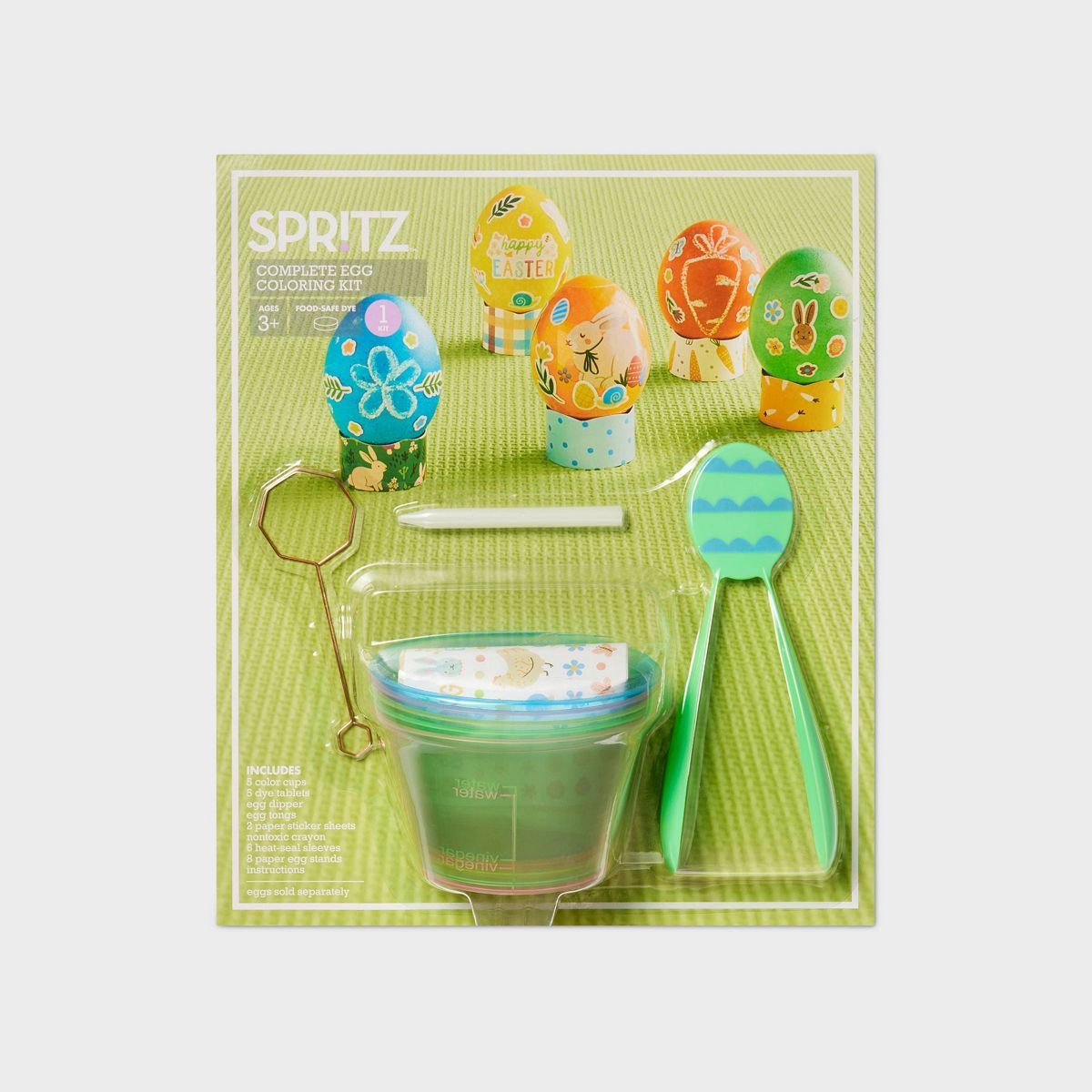 Complete Easter Egg Coloring Kit w/Tongs - Spritz™ | Target