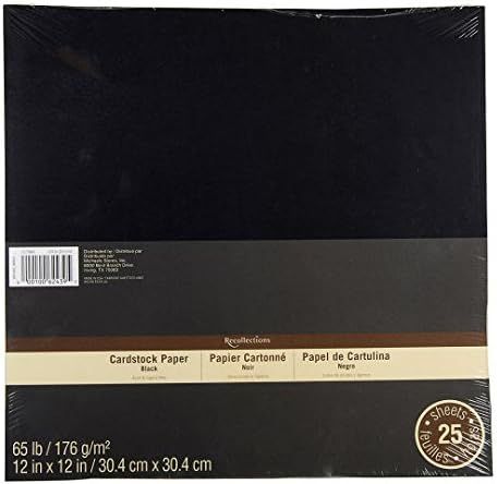 Cardstock Paper, Black, 12" x 12" by Recollections | Amazon (US)