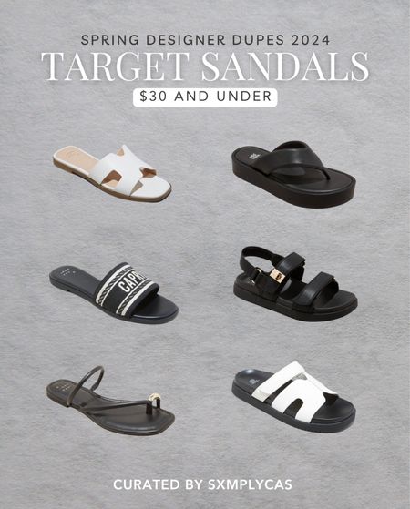 Cute designer dupes for less than $30. Only at Target  #targetfinds #designerdupes #target #summerfashion #summeroutfits #sandals

#LTKfindsunder50 #LTKshoecrush #LTKstyletip