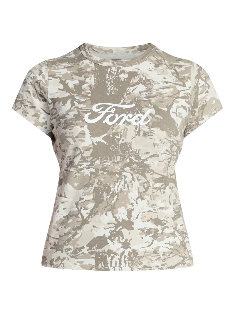 Ford Women's Forest Camo Graphic Tee with Short Sleeves, Sizes XXS-XXL | Walmart (US)
