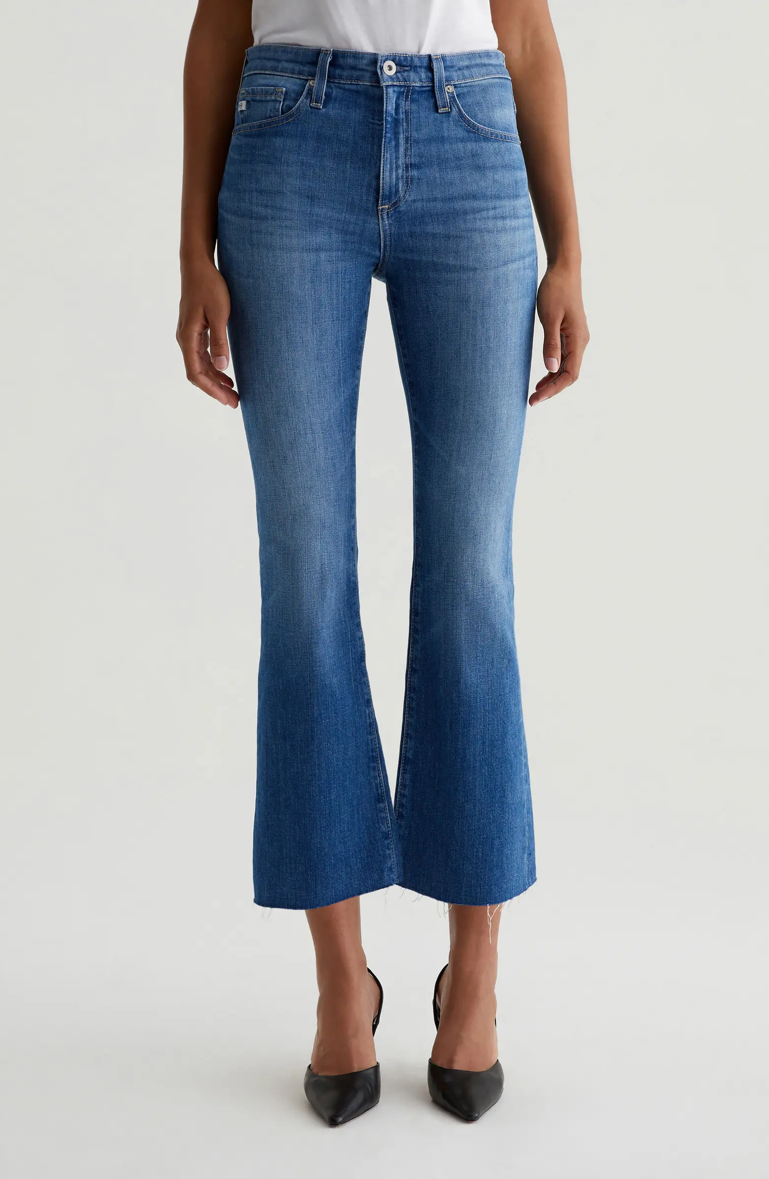 AG Farrah Raw Hem Crop Bootcut Jeans | Nordstrom | Nordstrom