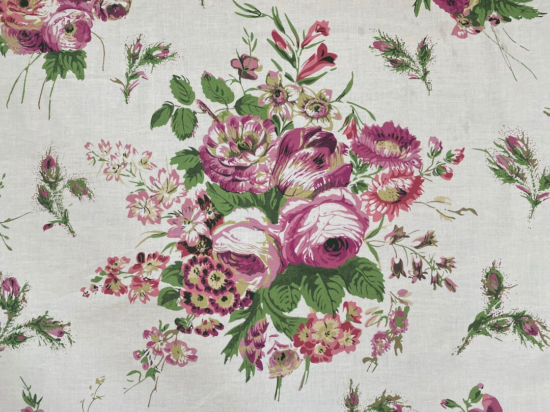 Lisa Fine Pink Arabella Cotton Fabric by the Yard - Etsy | Etsy (US)