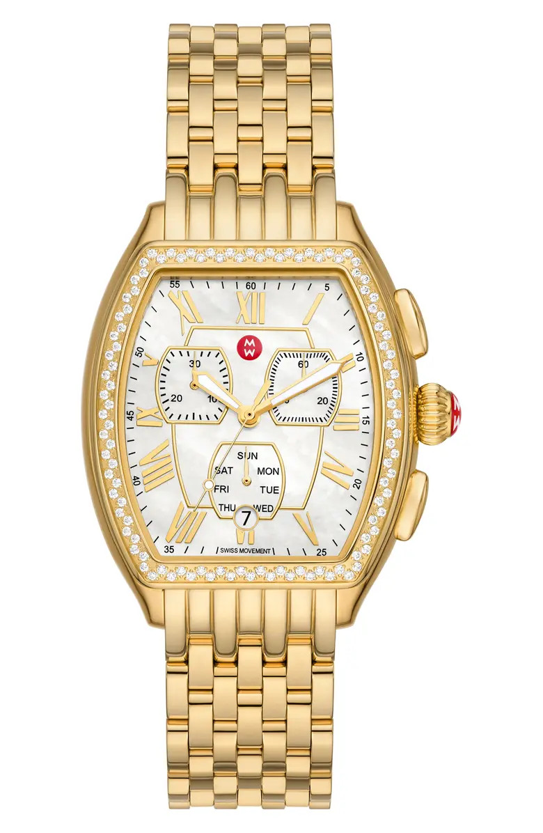 Releve Diamond Chronograph Watch, 35 x 45mm | Nordstrom