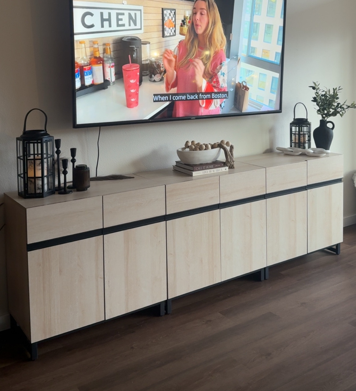 Updated TV Stand Decor 🫶🏼

#LTKSpringSale #LTKStyleTip #LTKHome