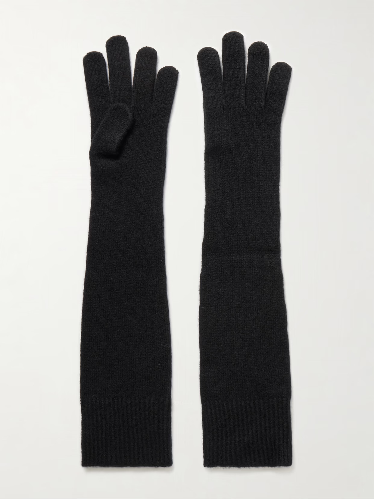 TOTEME - Wool And Cashmere-blend Gloves - Black | NET-A-PORTER (US)