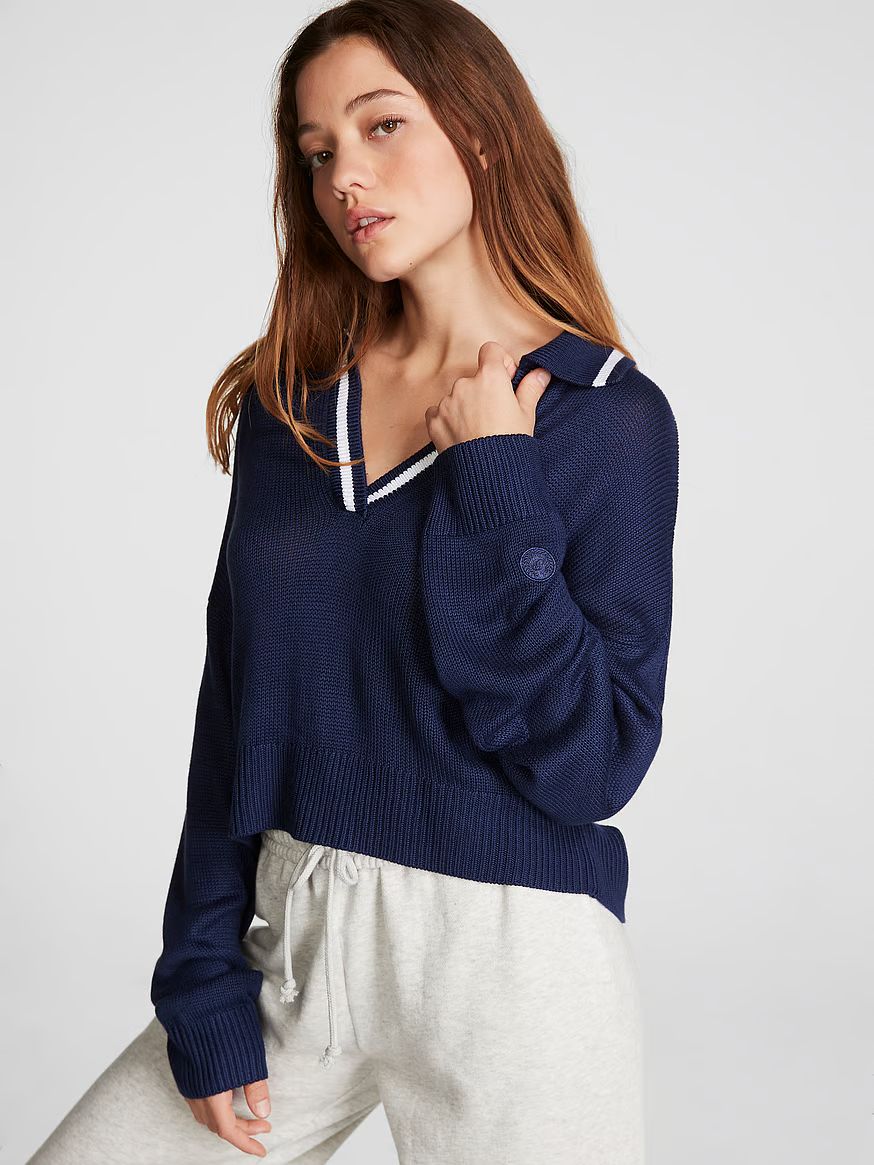 Cambridge Knit Polo Sweater | Victoria's Secret (US / CA )