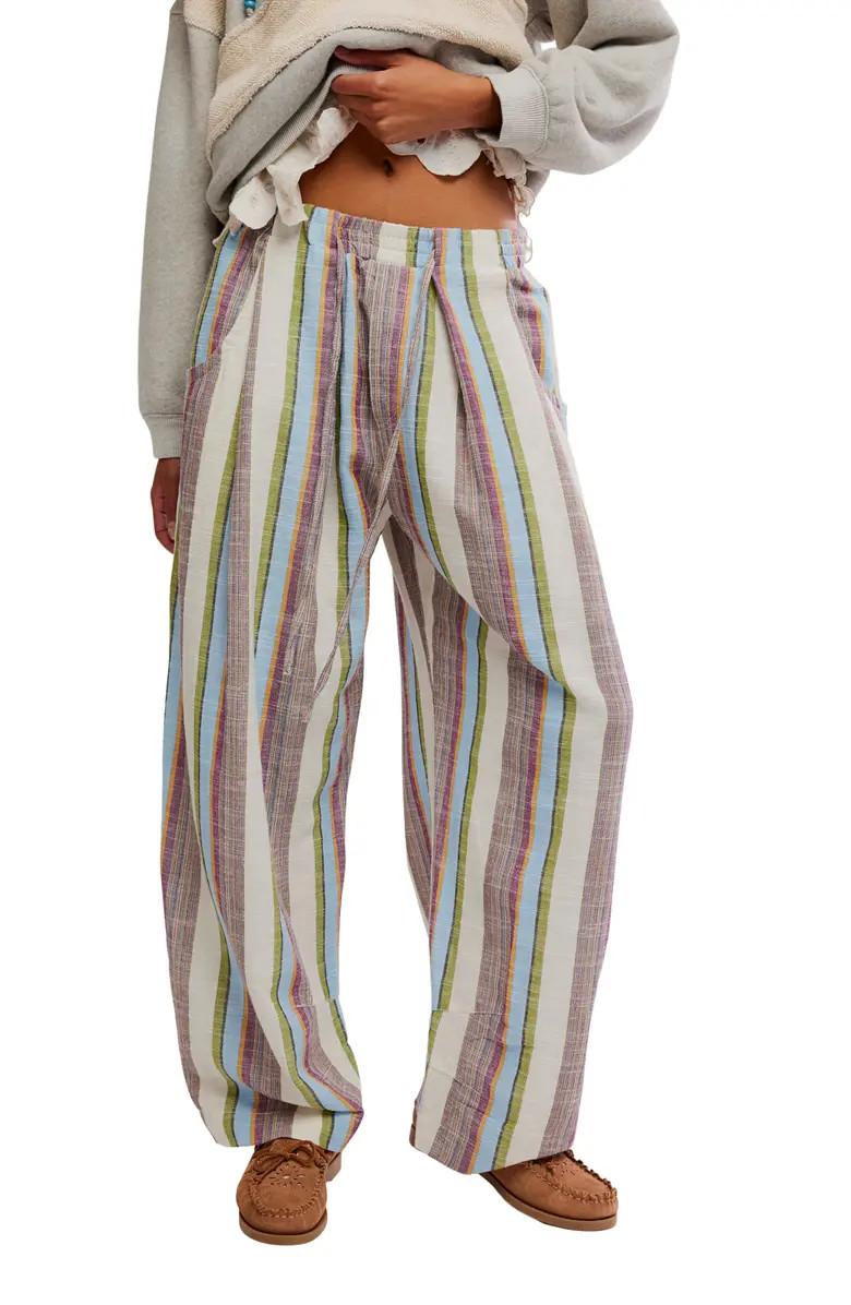 Chambers Stripe Drawstring Linen & Cotton Pants | Nordstrom