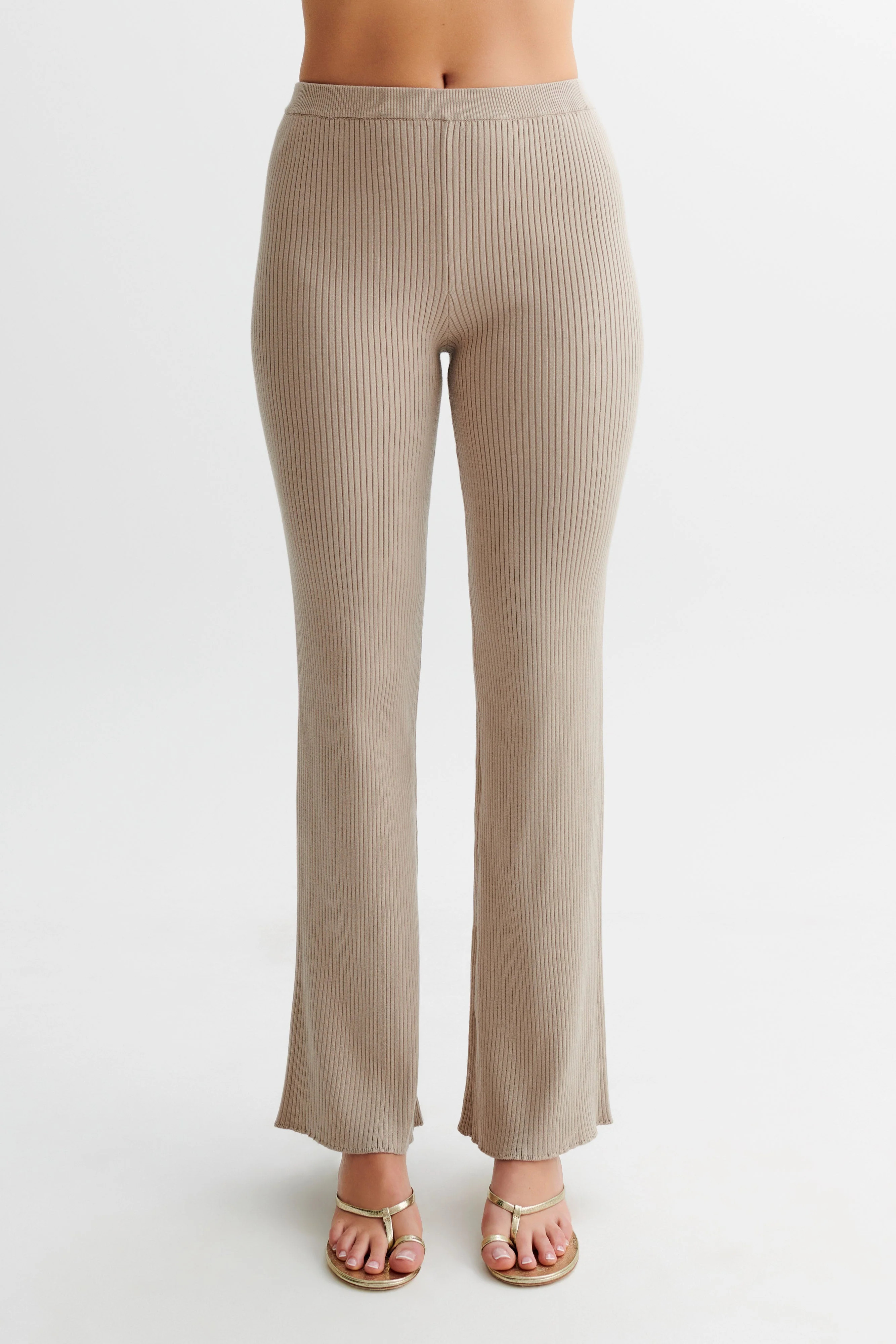 Calypso Knit Trousers - Tawny Grey | MESHKI US