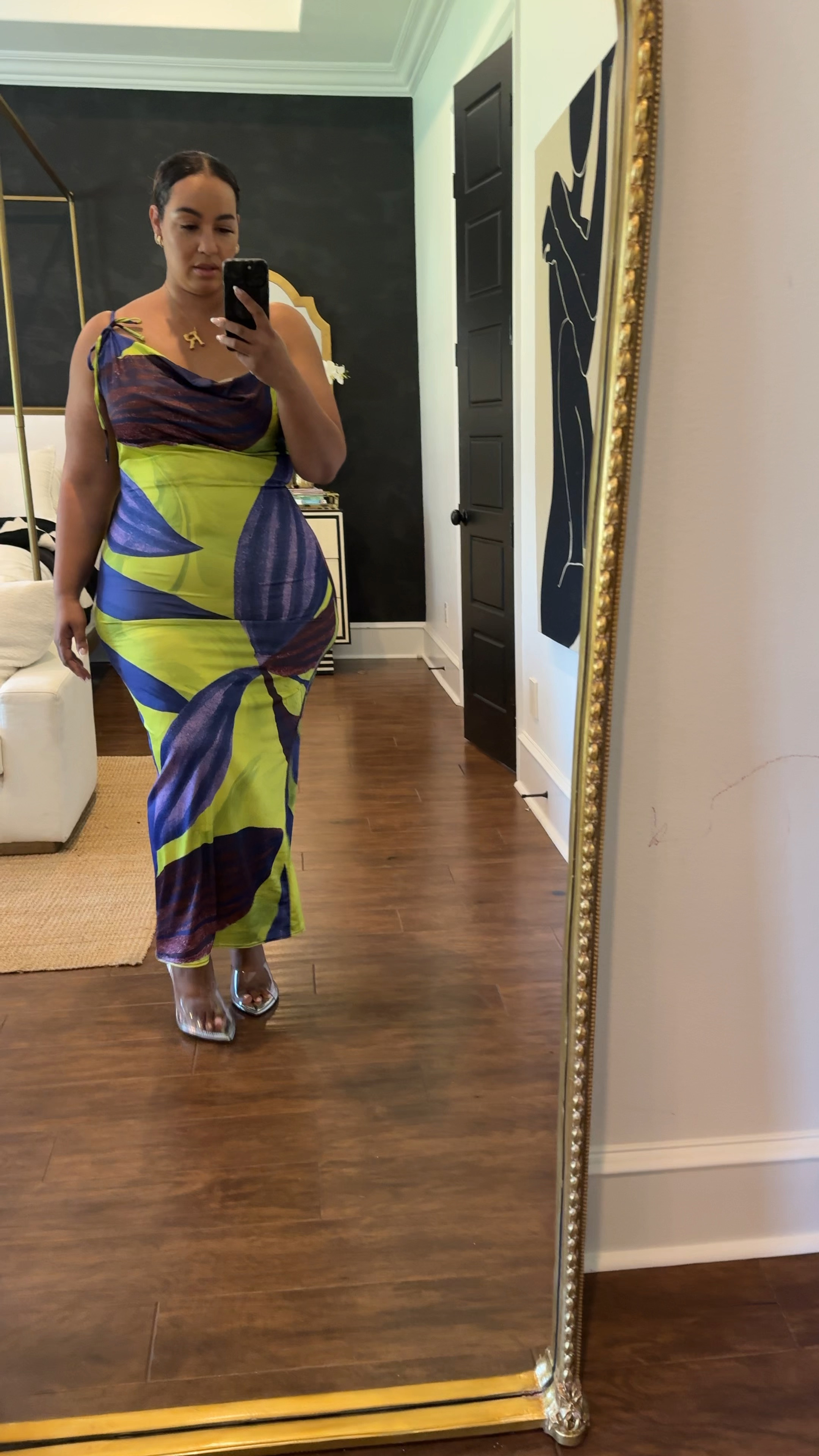 This satin date night dress is perfect for summer nights! It is very stretchy and has a beautiful print! Wearing a 18

#LTKFindsUnder50 #LTKPlusSize #LTKWedding