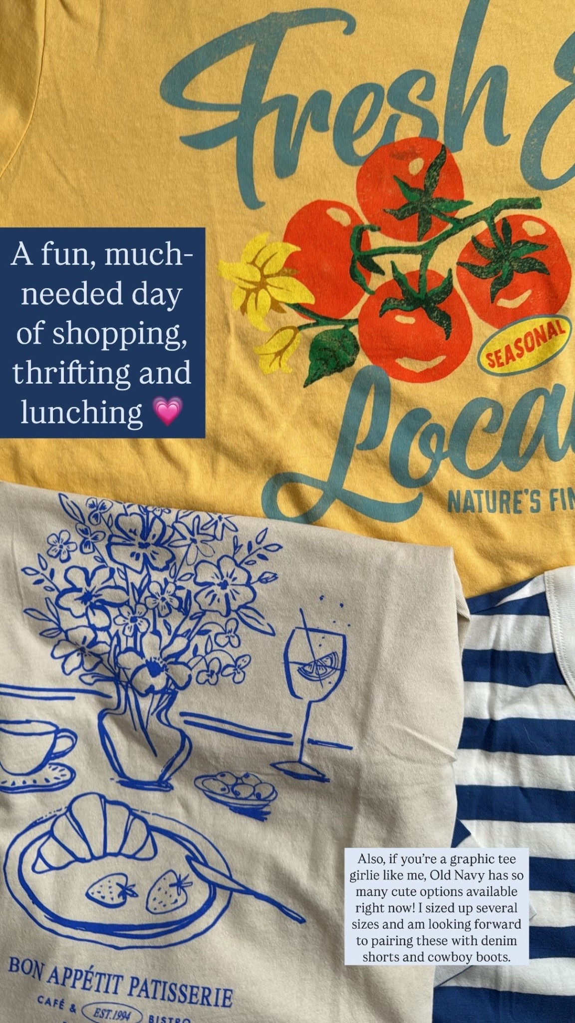 Old Navy has so much cute graphic tees in stock right now! On sale for only $8 

Affordable fashion, summer, spring

#LTKSeasonal #LTKFindsUnder50