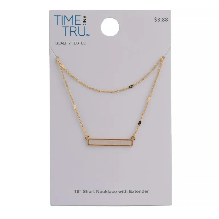 Gold Mop Bar Necklace - Walmart.com | Walmart (US)