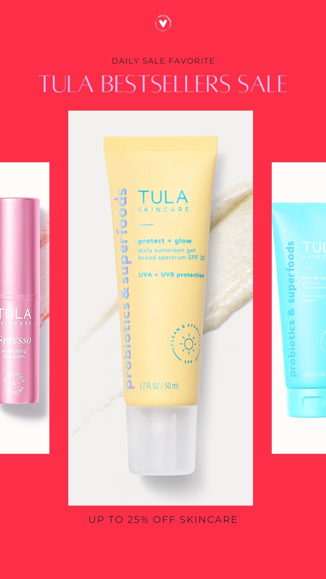 Your skincare favorites are on sale! Stock up on TULA must-haves while they're up to 25% off. 💛

#LTKgrwm #LTKSaleAlert #LTKBeauty