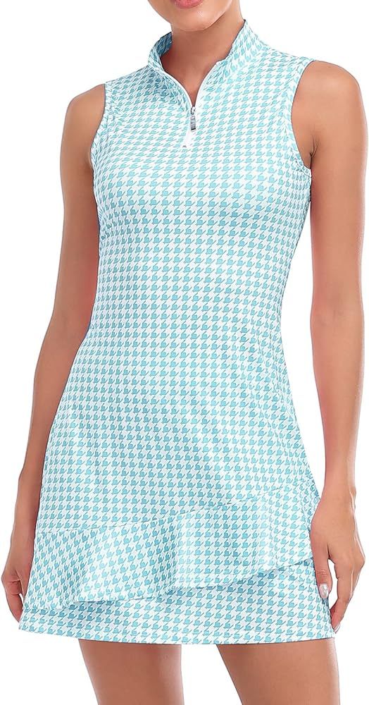 Viracy Tennis Dress for Women Sleeveless Golf Dresses with Shorts and Pockets Ruffle Zip Up Stand... | Amazon (US)