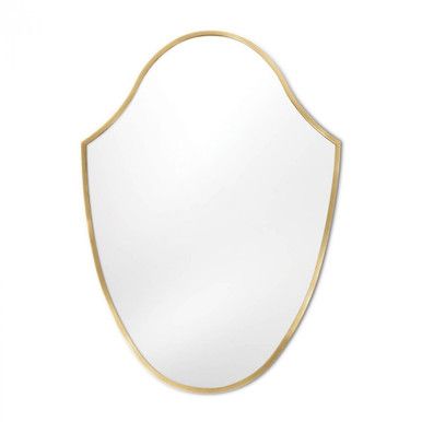Crest Mirror (Natural Brass), Regina Andrew 21-1120NB 50502PZ | Lighting Reimagined
