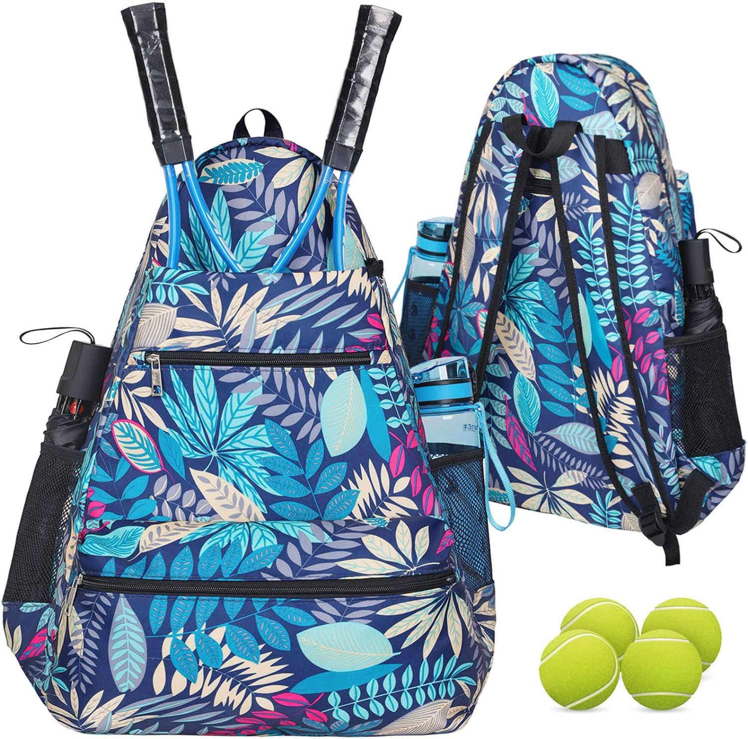 ACOSEN Tennis Bag Tennis Backpack - Large Tennis Bags for Women and Men to Hold Tennis Racket,Pic... | Amazon (US)
