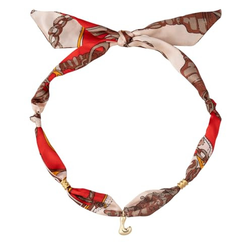 DoDoBeads Initial Scarf Necklace for Women, Mom Everyday Bandana Necklace with Initial Charm, Gif... | Amazon (US)