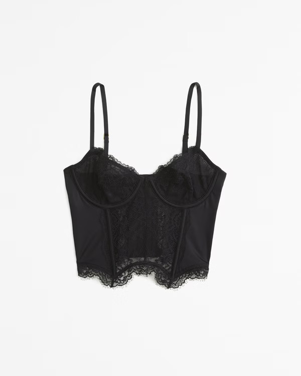 Women's Lace and Satin Corset | Women's Intimates & Sleepwear | Abercrombie.com | Abercrombie & Fitch (US)
