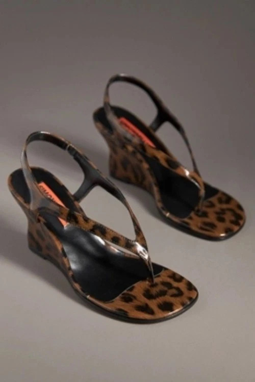 SIMON MILLER Beep Thong Sandal Wedge in Brown EU 39/US 8.5 $375 | eBay | eBay US