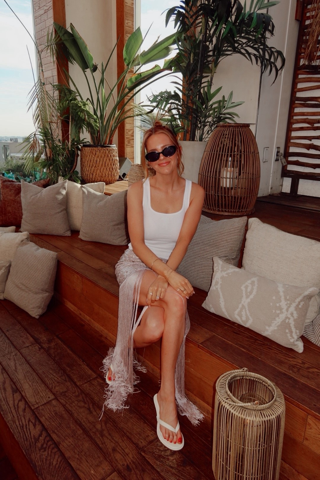 Revolve fringe skirt, Aritzia tank, Amazon shoes and sunglasses 

#LTKootd #LTKTravel