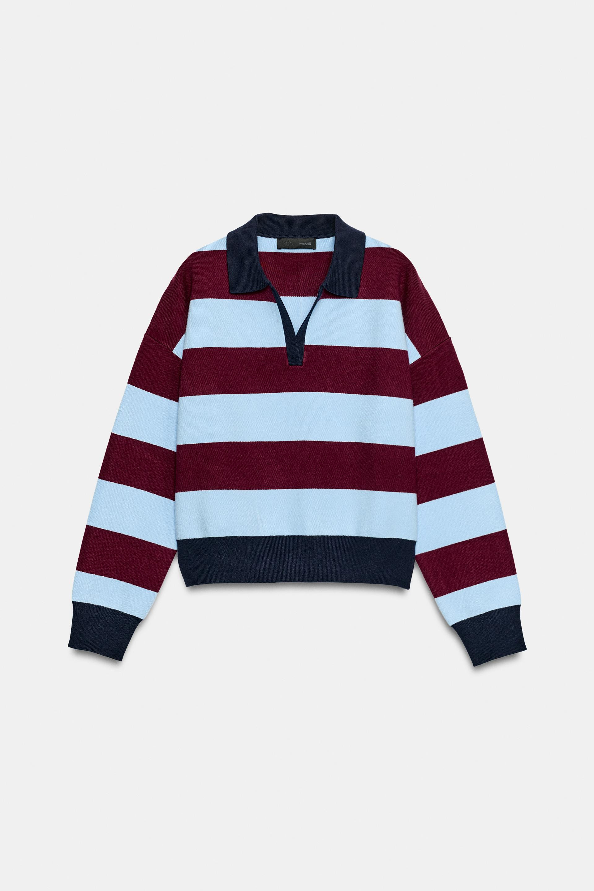 STRIPED KNIT POLO | Zara US