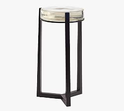 Cori Round Recycled Glass Accent Table (10") | Pottery Barn (US)