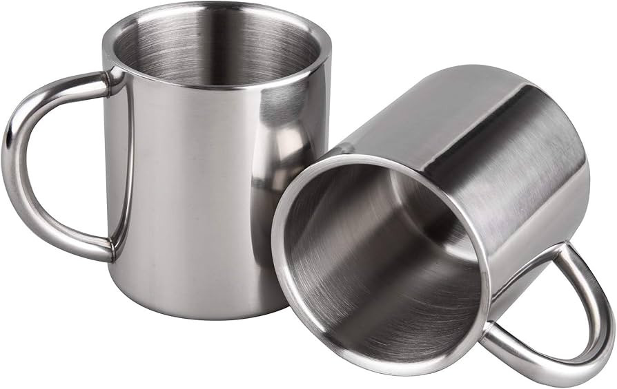 IMEEA Unbreakable Mugs for Kids Double Walled Camping Coffee Mugs 7.5oz/220ml Stainless Steel Mug... | Amazon (US)