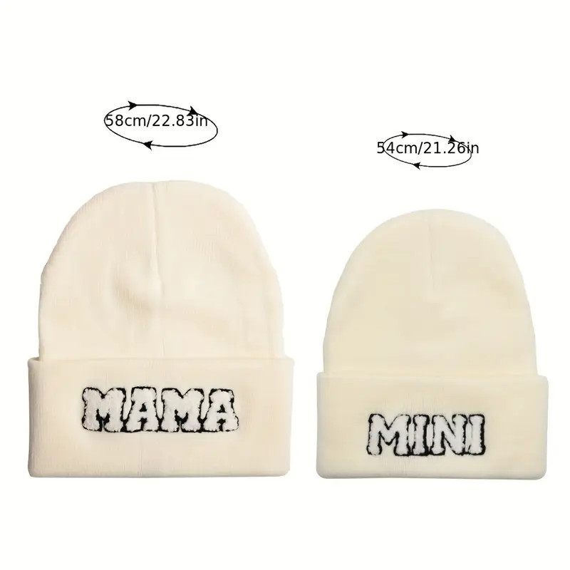 Parent-child Hat Mama Mini Letter Embroidery Woolen Knitted Hat - Temu Canada | Temu Affiliate Program