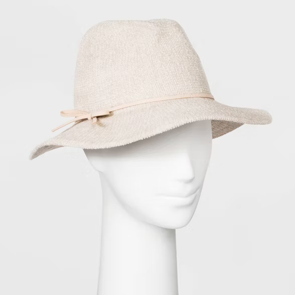 Women's Polyester Fedora Hat - A New Day™ Cream | Target