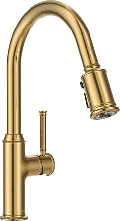 Lava Odoro Magnetic Bronze Gold Kitchen Faucet with Pull Down Sprayer | Gold Kitchen Sink Faucet ... | Amazon (US)