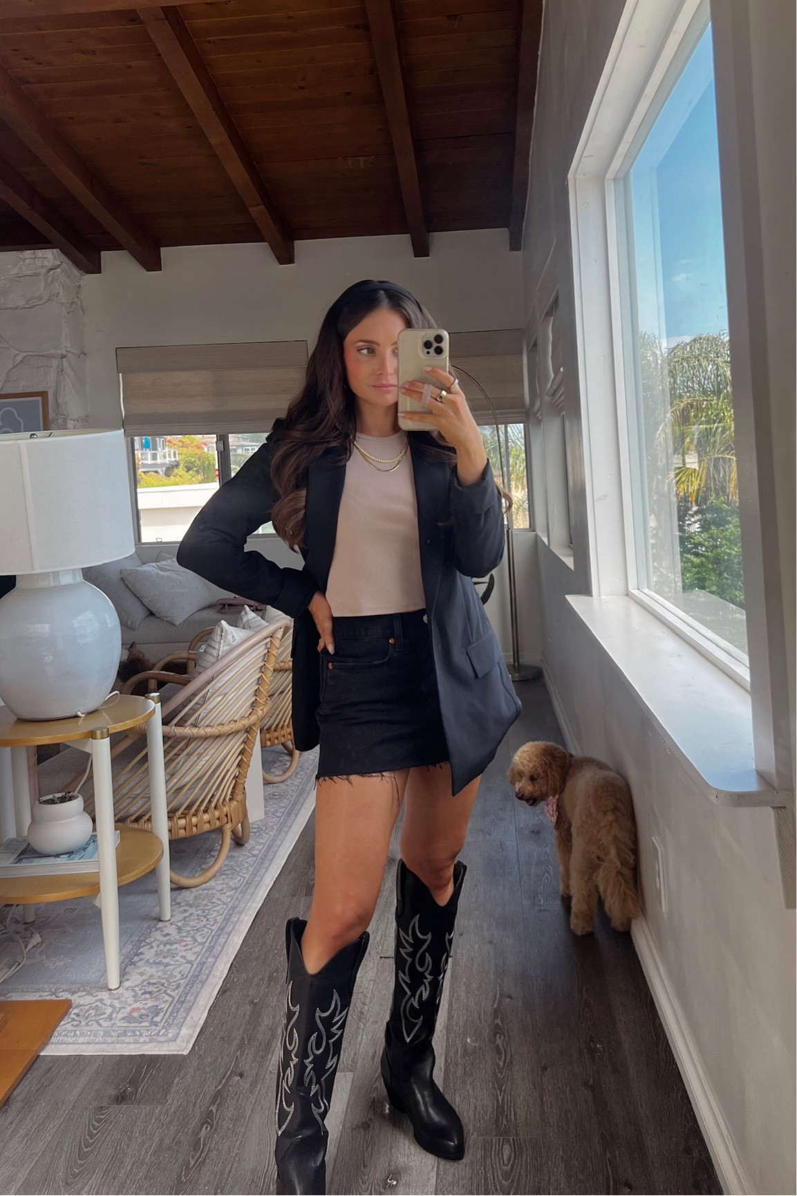 Fall transition outfit ideas!

Black cowboy boots, black western boots, black blazer, blazer, amazon fashion, reformation, black denim mini skirt, denim mini skirt, amazon fashion, amazon shoes, amazon cowboy boots, knee high cowboy boots

#LTKFind #LTKstyletip #LTKSeasonal