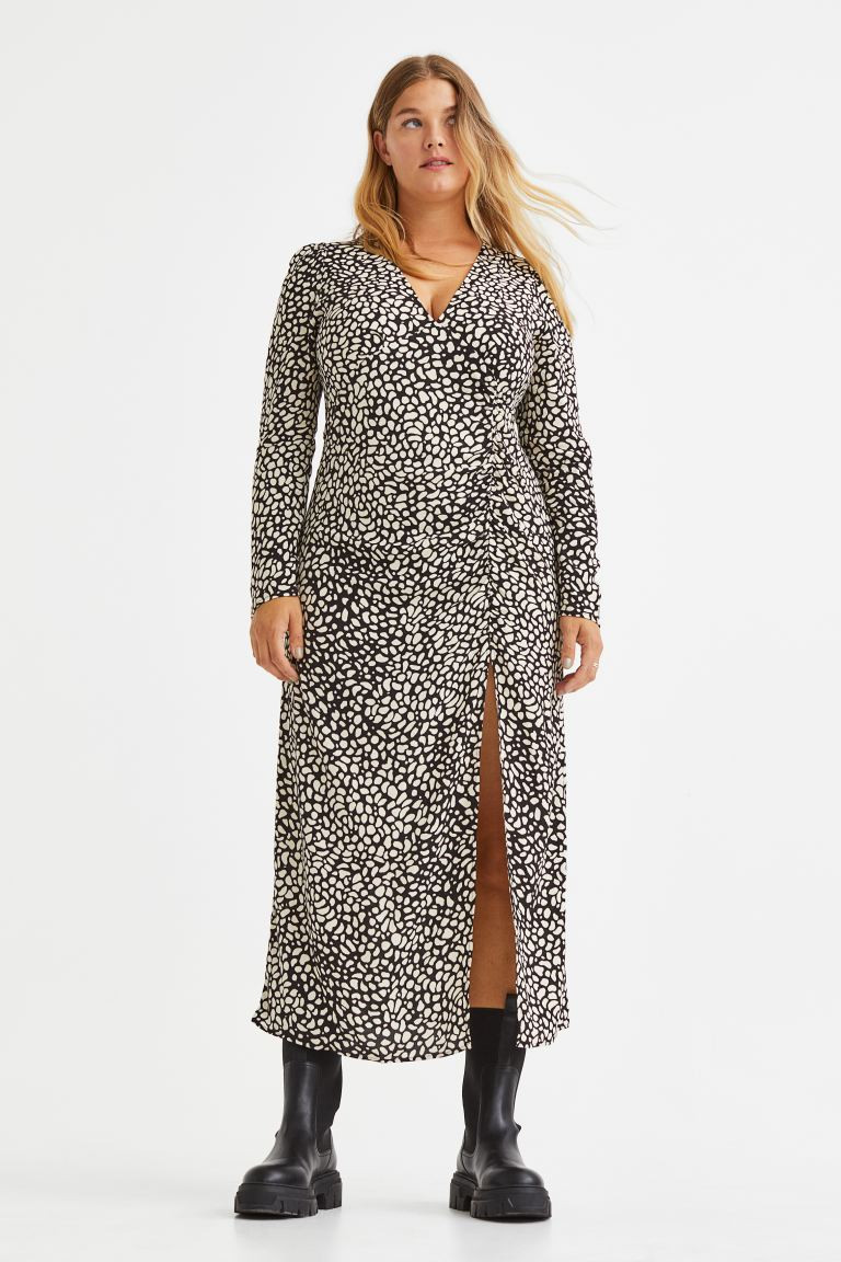 Puff-sleeved Crêped Dress | H&M (US + CA)