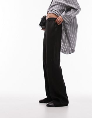 Topshop tailored wide leg slouch trouser in black | ASOS | ASOS (Global)