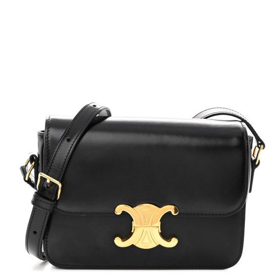 Shiny Calfskin Small Triomphe Black | FASHIONPHILE (US)