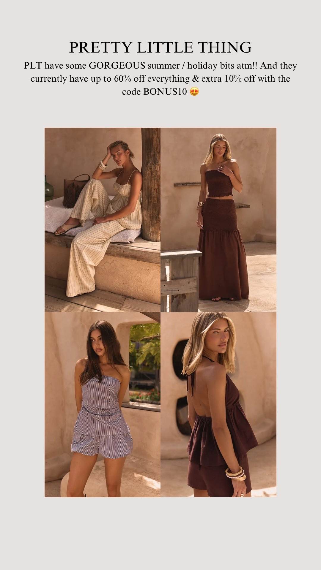 Shop my PLT order with me! Up to 60% off everything + 10% off with code BONUS10 😍🫶🏽🌸

#LTKsummer #LTKstyletip #LTKeurope